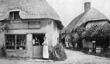 Family grocer, corner of Bradford Peverell, Wessex, c1922. Artist: Unknown