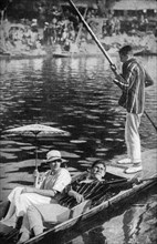 Punting on the Thames, c1922. Artist: Unknown