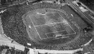 Aerial view of Stamford Bridge, stadium of Chelsea Football Club, London, c1922. Artist: Unknown
