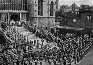 The funeral of King Edward VII, Windsor, Berkshire, 1910.Artist: Swain