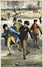 Ice skating, 19th century(?). Artist: Unknown