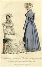 'Fashionable morning and walking dresses from September 1823'. Artist: Unknown