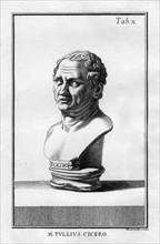 Marcus Tullius Cicero, Roman scholar, writer and statesman of the 1st century BC. Artist: Unknown