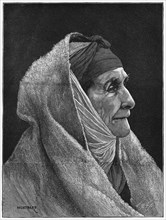 Old Jewish woman of Cairo, Egypt, 1882. Artist: Montbard