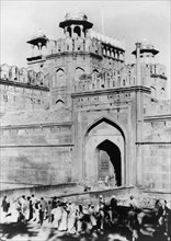 Gateway to the Red Fort, Delhi, India, late 19th or early 20th century.  Creator: Unknown.