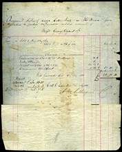 Coconut sales receipt, Barbados to London, 1881. Artist: Unknown
