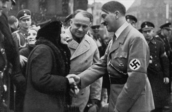 Adolf Hitler meets the people, 1936. Artist: Unknown