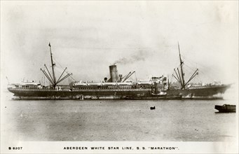 SS 'Marathon', Aberdeen White Star Line steamship, c1903-c1920(?).Artist: Kingsway