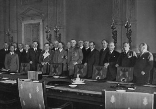 Adolf Hitler and his cabinet, 1936. Artist: Unknown