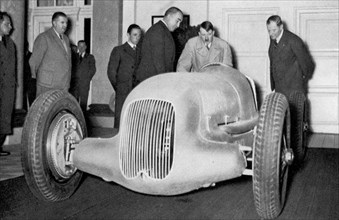 'Mercedes Benz racing car built on suggestion of the Führer', Germany, 1936. Artist: Unknown