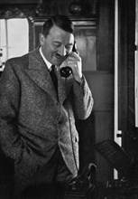 Adolf Hitler on the telephone, January 1935. Artist: Unknown