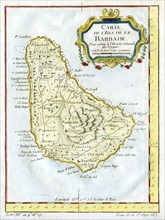 Map of Barbados, c1764. Artist: Unknown