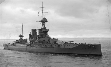 HMS 'Iron Duke', British battleship, c1936-c1937. Artist: Unknown