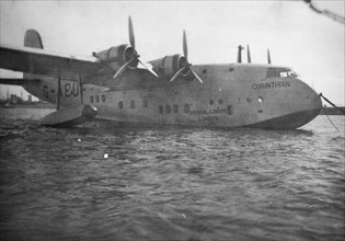 Short Empire flying boat 'Corinthian', Alexandria, Egypt, c1938-c1941. Artist: Unknown