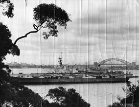 British aircraft carrier HMS 'Venerable', Sydney, Australia, c1946. Artist: Unknown