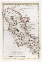 Map of the Caribbean island of Martinique, c1783. Artist: Unknown