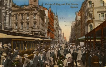 Corner of King and Pitt Streets, Sydney, New South Wales, Australia, c1917. Artist: Unknown