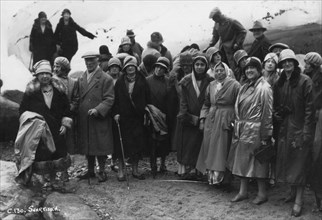 Group of tourists visiting Svartisen, northern Norway, 1929. Artist: Unknown