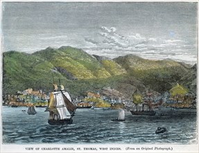 'View of Charlotte Amalie, St Thomas, West Indies', c1880. Artist: Unknown