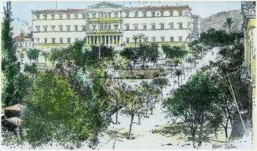 The Royal Palace, Athens, Greece, c1890. Artist: Unknown