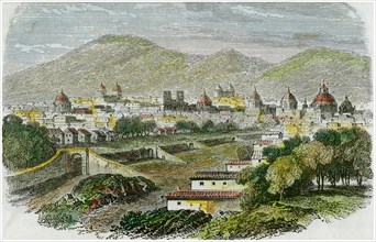 View of the city of Cuzco, Peru, c1875. Artist: Unknown