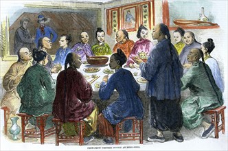 'Chow-chow (Chinese supper) at Hong Kong', c1875. Artist: Unknown