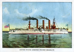 'United States Armoured Cruiser 'Brooklyn'', c1890s. Artist: Unknown