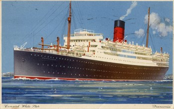 Cunard Line steamship RMS 'Franconia', c1923-c1939.Artist: Kenneth Denton Shoesmith