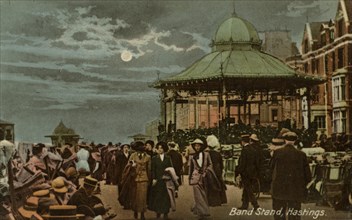 Band stand, Hastings, Sussex, c1914.Artist: Milton
