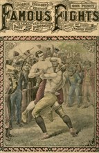 'The second fight between Bendigo and Ben Caunt', 1838 (late 19th or early 20th century).Artist: Pugnis