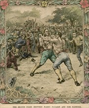 'The second fight between Harry Paulson and Tom Paddock', 1851 (late 19th or early 20th century).Artist: Pugnis