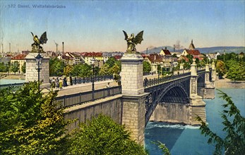 Wettstein Bridge, Basel, Switzerland, c1936. Artist: Unknown