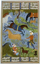 Mares and foals, Persia, 10th century (1938). Artist: Unknown