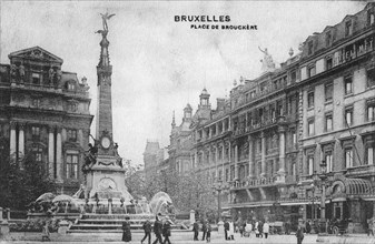 Place de Brouckere, Brussels, Belgium, c1918. Artist: Unknown