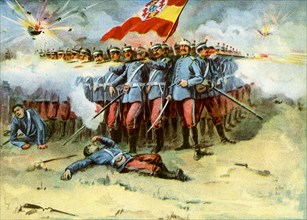'The Last Stand', square of Spanish infantry, Spanish-American War, 1898. Artist: Unknown