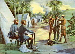 'A Spanish spy in camp', Spanish-American War, 1898. Artist: Unknown