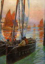'Brest Fishing Boats', 1907.  Artist: Charles Padday