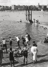 Bathing pool, Dinard, Brittany, France, 20th century. Artist: Unknown