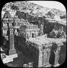 Caves of Ellora, Maharashtra, India, late 19th or early 20th century. Artist: Unknown