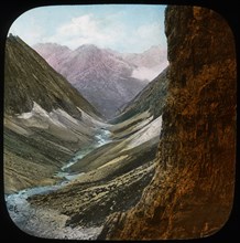 Scene in the Himalayas, India, late 19th or early 20th century. Artist: Unknown