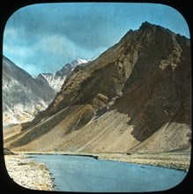 Upper course of the Indus River, Kashmir, India, late 19th or early 20th century. Artist: Unknown