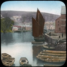 Looe, from the quay, Cornwall, late 19th or early 20th century. Artist: Church Army Lantern Department