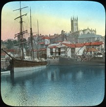 The harbour, Penzance, Cornwall, late 19th or early 20th century. Artist: Church Army Lantern Department