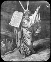 Moses receives the law, late 19th or early 20th century. Artist: Unknown