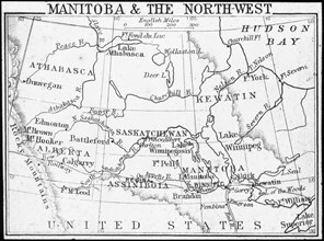 Map of Manitoba and the Northwest, Canada, c1893. Artist: George Philip & Son Ltd