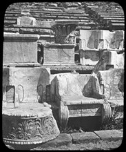 Throne of the priest, Temple of Dionysus, Athens, Greece, late 19th or early 20th century. Artist: Unknown