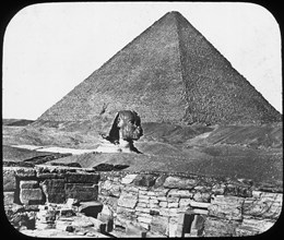 Great Sphinx of Giza, Egypt, c1890.  Artist: Newton & Co
