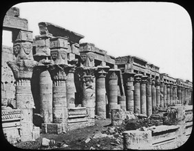 Colonnade, Philae Temple, Egypt, c1890. Artist: Newton & Co