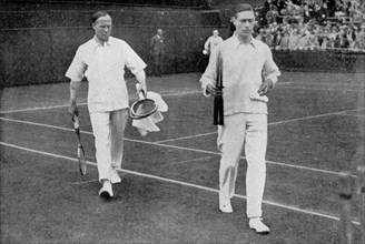 The Duke of York and his doubles partner Wing Commander Sir Louis Greig, Wimbledon 1926. Artist: London News Agency