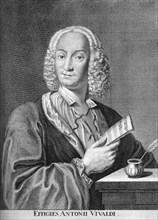 Antonio Vivaldi, Italian Baroque composer, Catholic priest, and virtuoso violinist, 1725. Artist: Peter La Cave